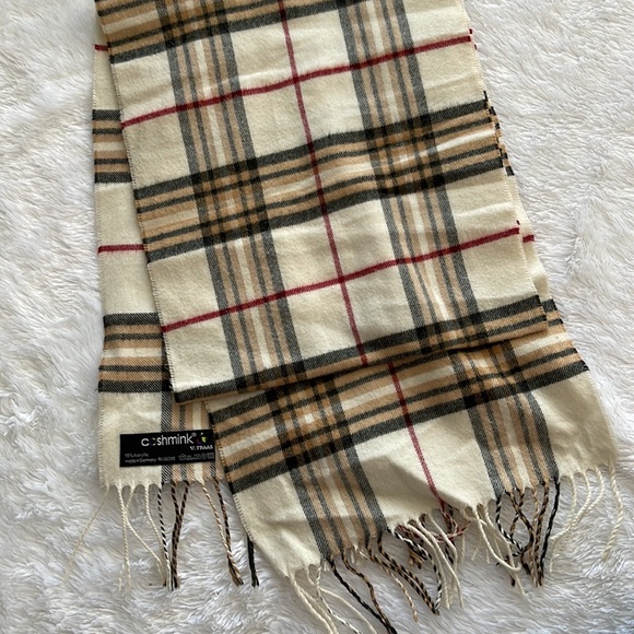 Fraas Cashmink Scarf Plaid Lightweight Wrap Scarf Made in Germany - Picture 6 of 6